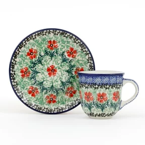 Filiżanka i spodek espresso B10 0,06l <br> 1916X Czerwone kwiatuszki